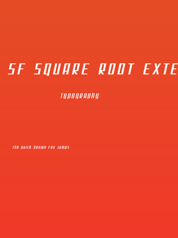 SF Square Root Extended Oblique Poster
