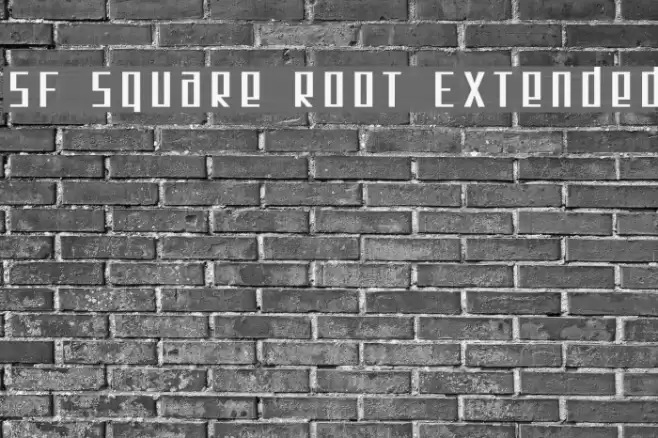 SF Square Root Extended フォント examples