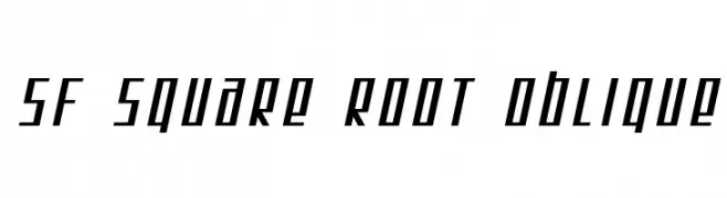 SF Square Root Oblique  フリーフォントのダウンロード