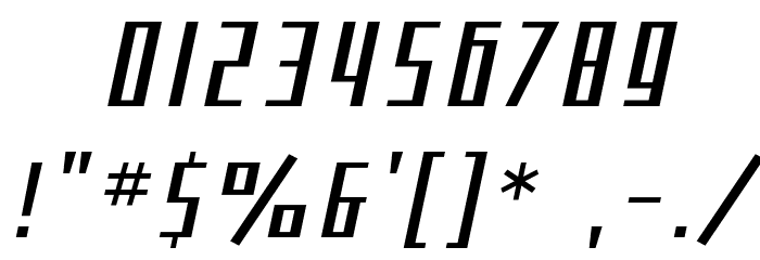 SF Square Root Oblique Font OTHER CHARS