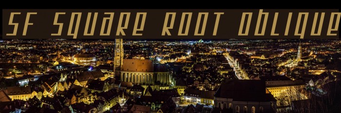 SF Square Root Oblique Font examples