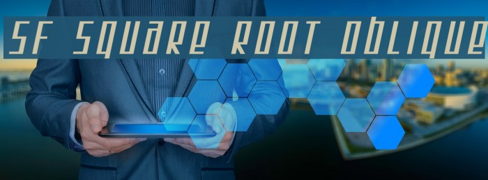 SF Square Root Oblique Font examples