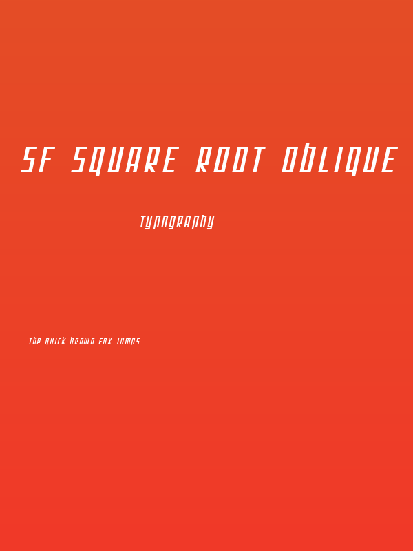 SF Square Root Oblique Poster