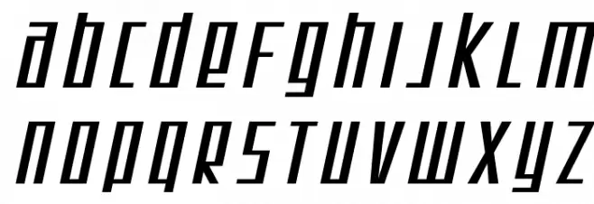 SF Square Root Oblique Schriftart Kleinbuchstaben