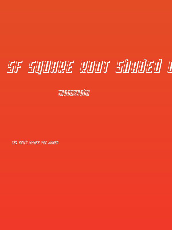 SF Square Root Shaded Oblique Poster