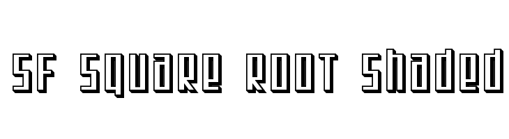 SF Square Root Shaded  Fuentes Gratis Descargar