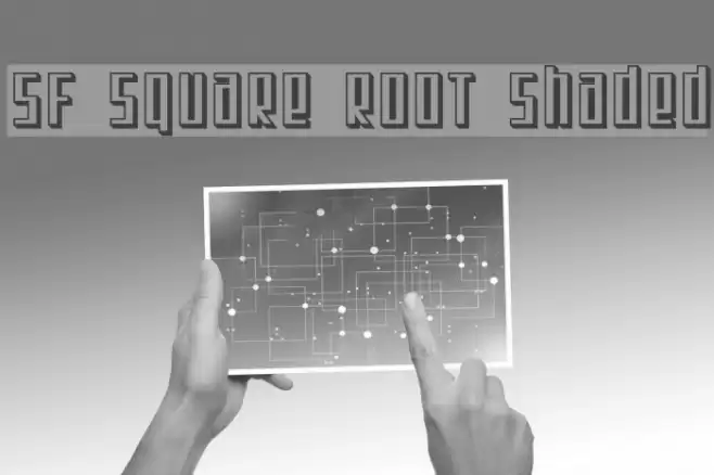 SF Square Root Shaded Font examples