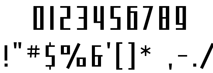 SF Square Root Font OTHER CHARS