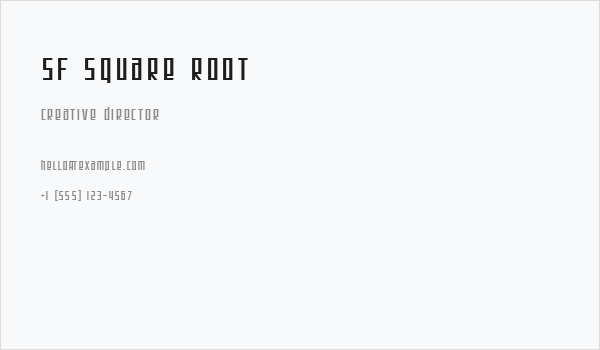 SF Square Root Business Card