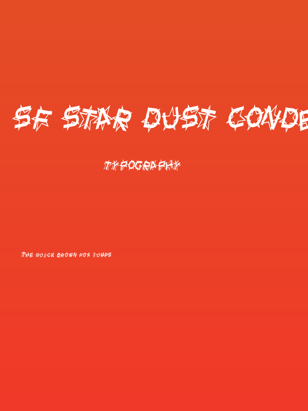 SF Star Dust Condensed Italic Poster