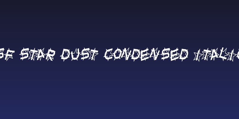 SF Star Dust Condensed Italic Social Header
