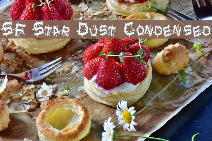 SF Star Dust Condensed Font examples