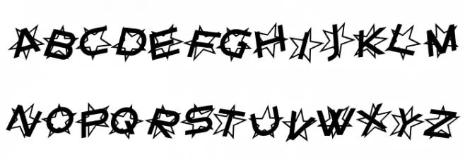 SF Star Dust Italic 字体 大写