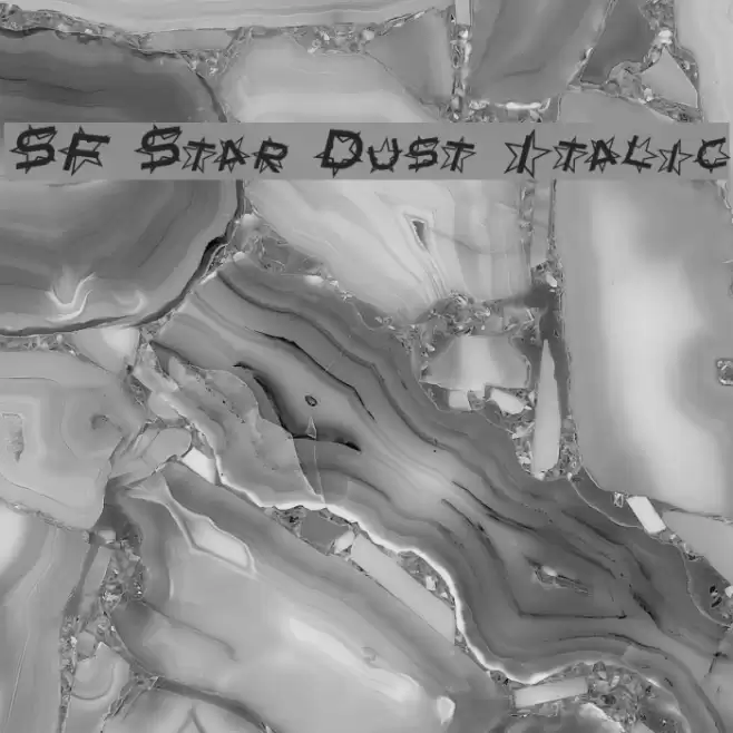 SF Star Dust Italic Font examples