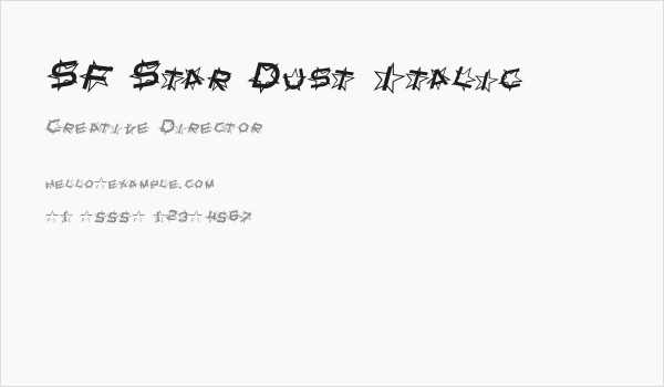 SF Star Dust Italic Business Card