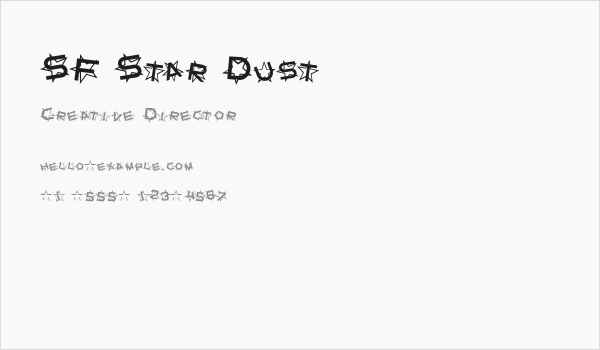 SF Star Dust Business Card