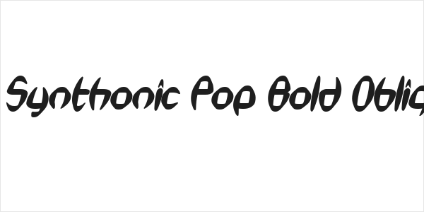 SF Synthonic Pop Bold Oblique Logo