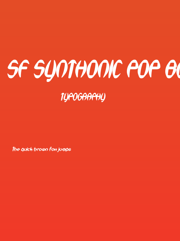 SF Synthonic Pop Bold Oblique Poster