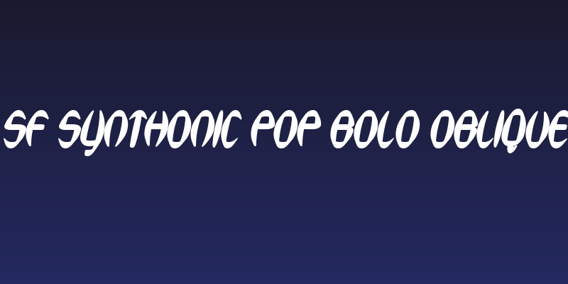 SF Synthonic Pop Bold Oblique Social Header