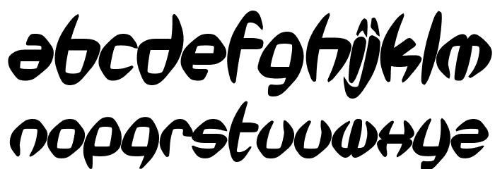 SF Synthonic Pop Bold Oblique Font LOWERCASE