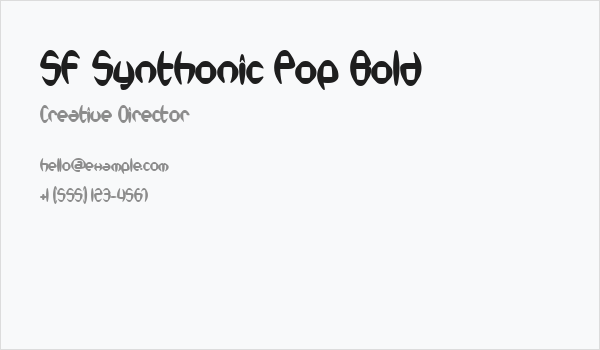 SF Synthonic Pop Bold Business Card