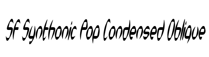 SF Synthonic Pop Condensed Oblique  لخطوط تنزيل