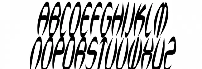 SF Synthonic Pop Condensed Oblique Schriftart Groß