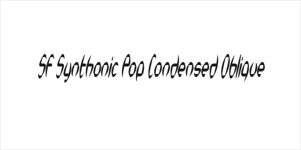 SF Synthonic Pop Condensed Oblique Logo