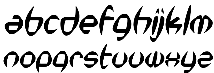 SF Synthonic Pop Oblique Font LOWERCASE