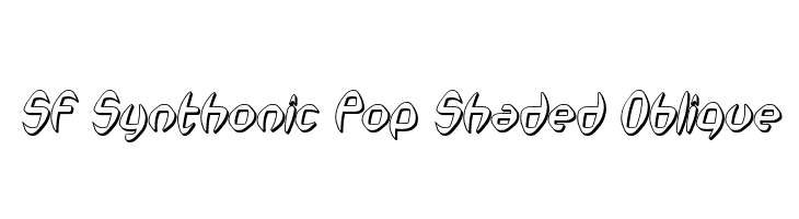 SF Synthonic Pop Shaded Oblique Font