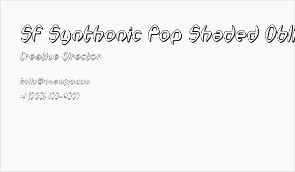 SF Synthonic Pop Shaded Oblique Business Card
