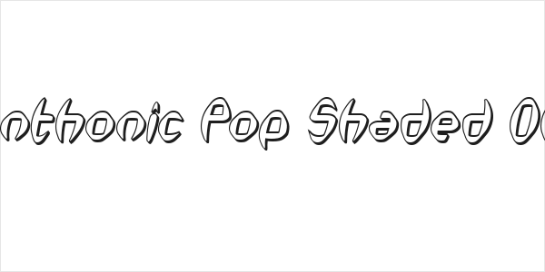 SF Synthonic Pop Shaded Oblique Logo