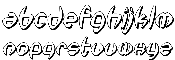SF Synthonic Pop Shaded Oblique Font LOWERCASE