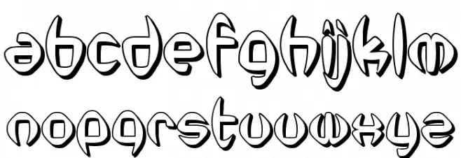 SF Synthonic Pop Shaded Font Litere mici