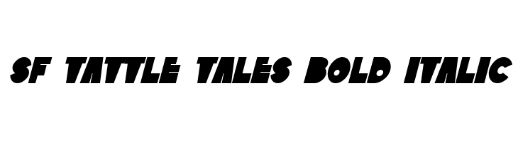 SF Tattle Tales Bold Italic Font