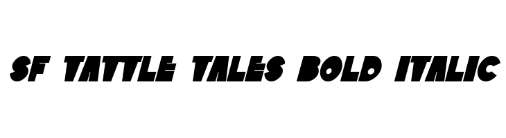 SF Tattle Tales Bold Italic  免费字体下载