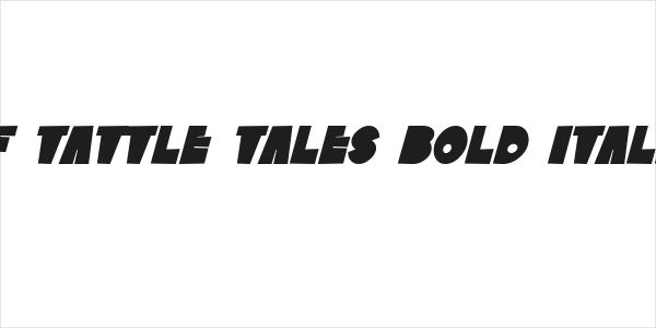 SF Tattle Tales Bold Italic Logo
