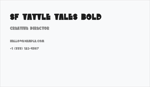SF Tattle Tales Bold Business Card