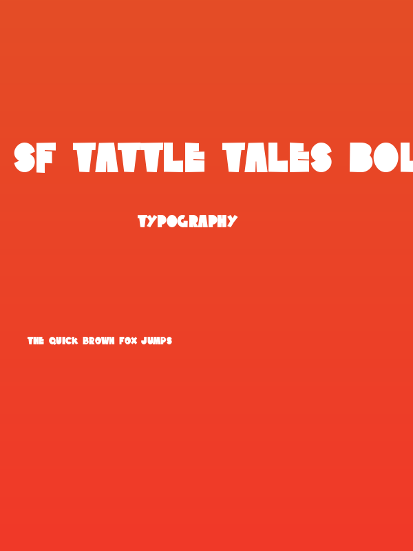 SF Tattle Tales Bold Poster