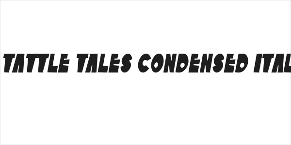SF Tattle Tales Condensed Italic Logo