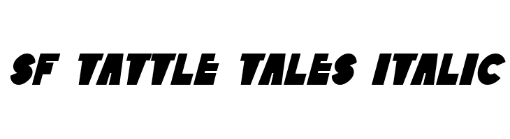SF Tattle Tales Italic Font