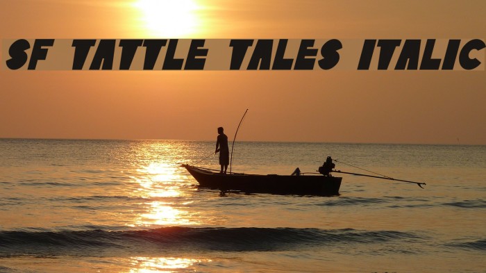 SF Tattle Tales Italic Font examples