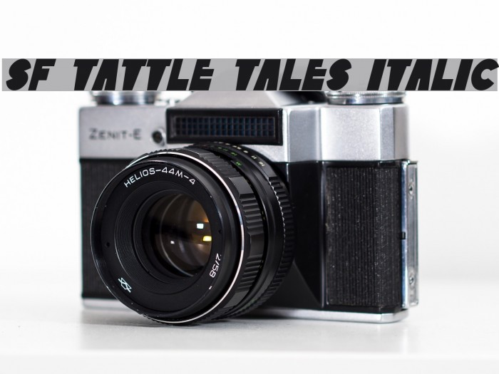 SF Tattle Tales Italic Font examples