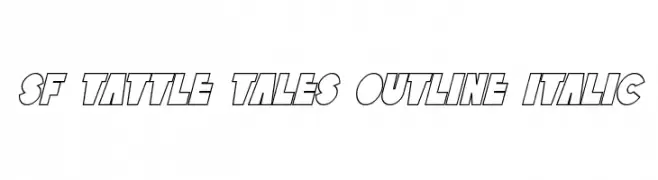 SF Tattle Tales Outline Italic  नि: शुल्क फ़ॉन्ट्स डाउनलोड