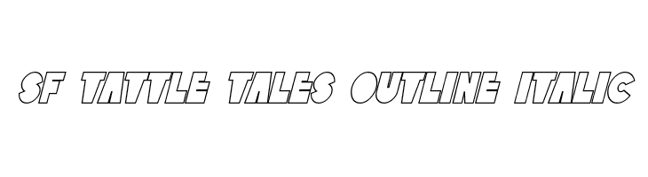 SF Tattle Tales Outline Italic  Free Fonts Download