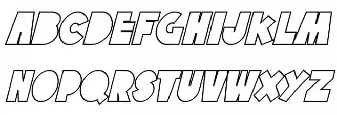 SF Tattle Tales Outline Italic Font Litere mari