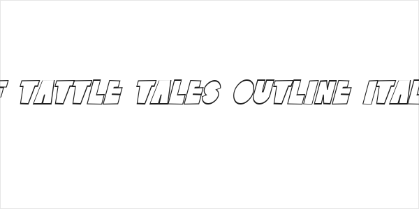 SF Tattle Tales Outline Italic Logo