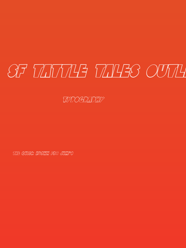 SF Tattle Tales Outline Italic Poster