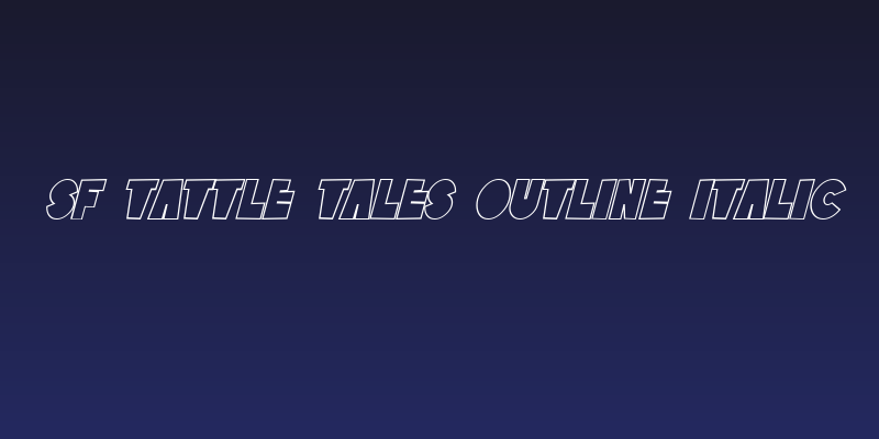 SF Tattle Tales Outline Italic Social Header