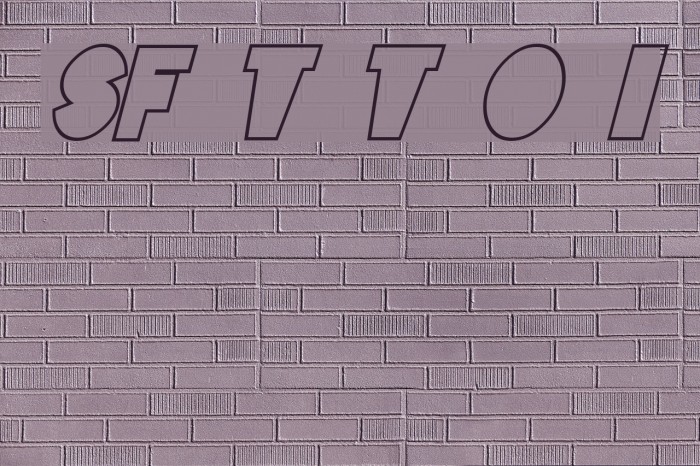 SF Tattle Tales Outline Italic Font examples
